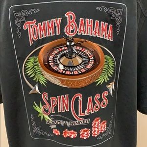 Tommy Bahama “Spin Class” black silk shirt NWOT